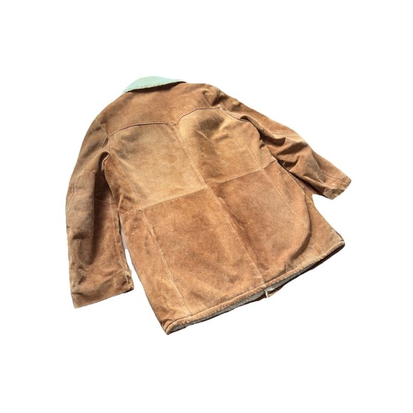 Vtg 70's Suede Rancher Coat Mens 44T Tall Brown Western Cowboy Marlboro Man EUC - Picture 8 of 16